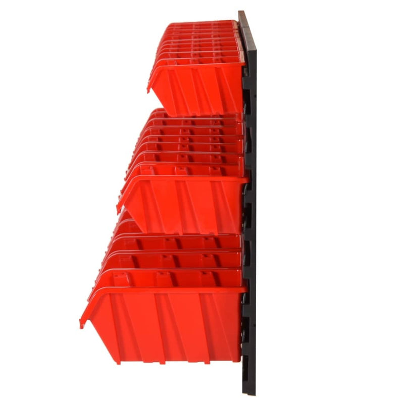 Afbeelding laden in galerijviewer, Vidaxl 26-delige sorteersysteemset 77x39 cm polypropeen rood en zwart