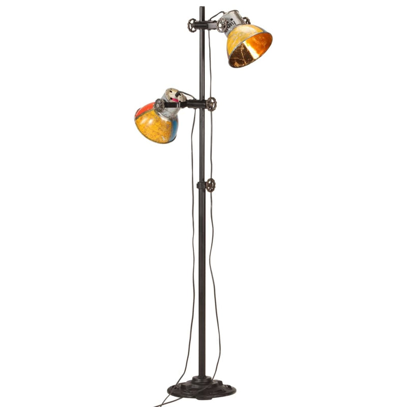 Load image into Gallery viewer, VidaXL Vloerlamp met 2 lampenkappen E27 meerkleurig