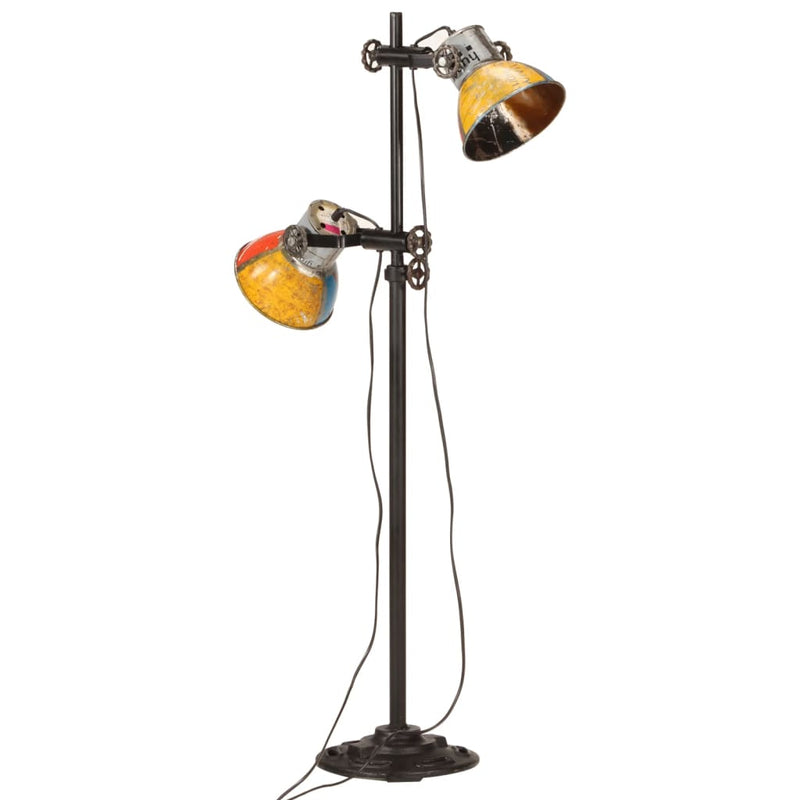 Load image into Gallery viewer, VidaXL Vloerlamp met 2 lampenkappen E27 meerkleurig