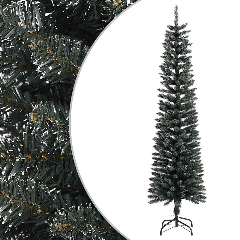 Load image into Gallery viewer, Vidaxl kunstkerstboom met standaard smal 180 cm pvc groen