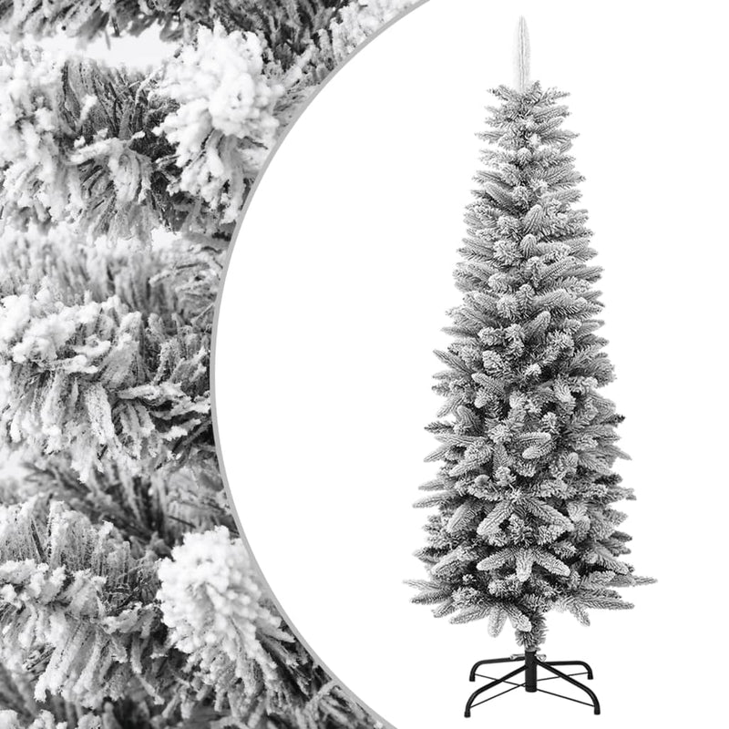 Load image into Gallery viewer, VidaXL Kunstkerstboom met sneeuw smal 150 cm PVC en PE