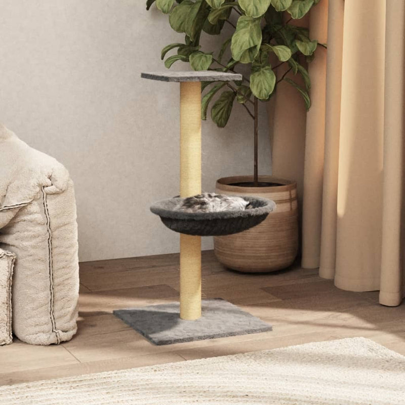Load image into Gallery viewer, Vidaxl kattenmeubel met sisal krabpaal 74 cm lichtgrijs