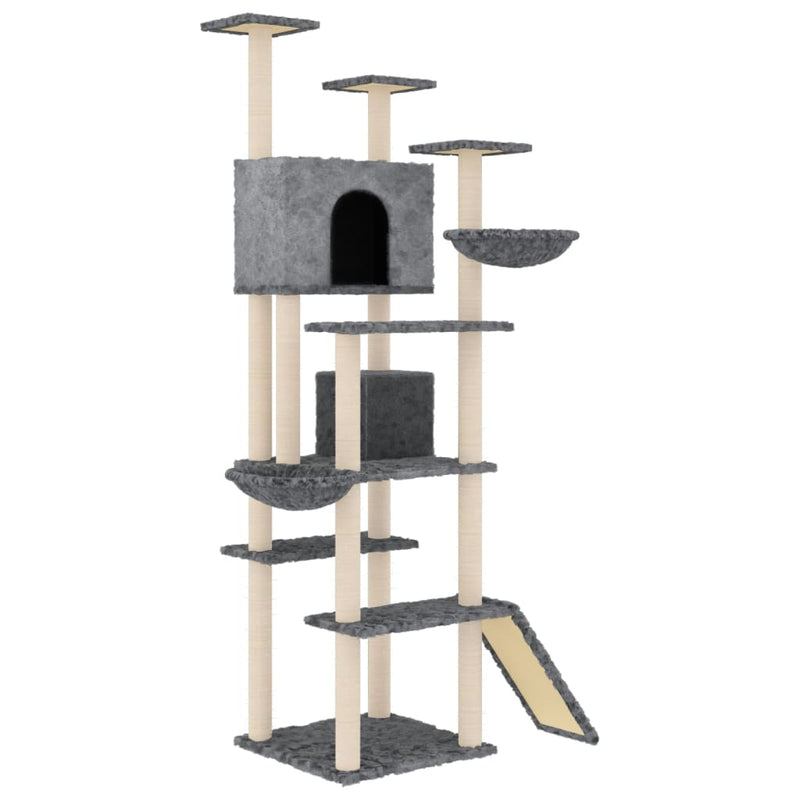 Load image into Gallery viewer, Vidaxl kattenmeubel met sisal krabpalen 191 cm donkergrijs