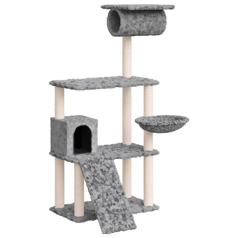 Load image into Gallery viewer, Vidaxl kattenmeubel met sisal krabpalen 131 cm lichtgrijs