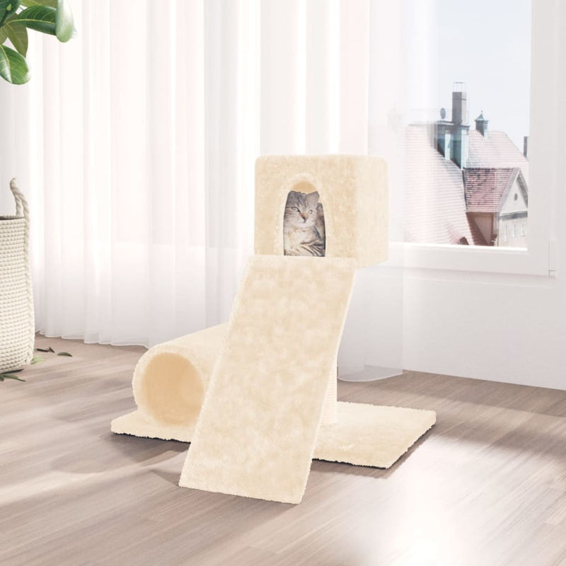 Load image into Gallery viewer, Vidaxl kattenmeubel met sisal krabpaal 59 cm crèmekleurig