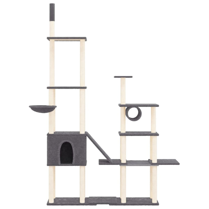 Load image into Gallery viewer, VidaXL Kattenmeubel met sisal krabpalen 279 cm donkergrijs