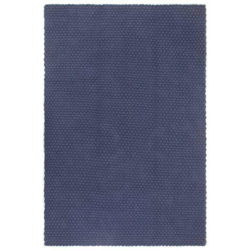 Load image into Gallery viewer, VidaXL Vloerkleed rechthoekig 80x160 cm katoen marineblauw