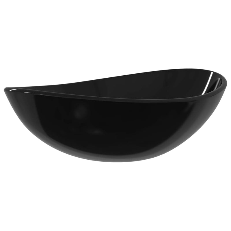 Afbeelding laden in galerijviewer, Vidaxl wasbak 54,5x35x15,5 cm gehard glas zwart
