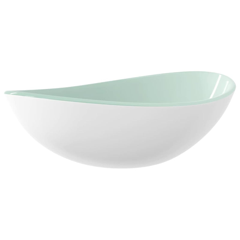 Load image into Gallery viewer, Vidaxl wasbak 54,5x35x15,5 cm gehard glas wit