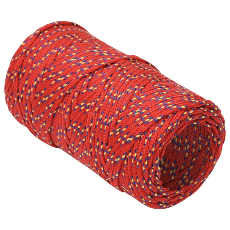 Load image into Gallery viewer, Vidaxl boottouw 2 mm 250 m polypropyleen rood