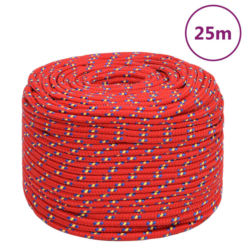 Load image into Gallery viewer, Vidaxl boottouw 10 mm 25 m polypropyleen rood