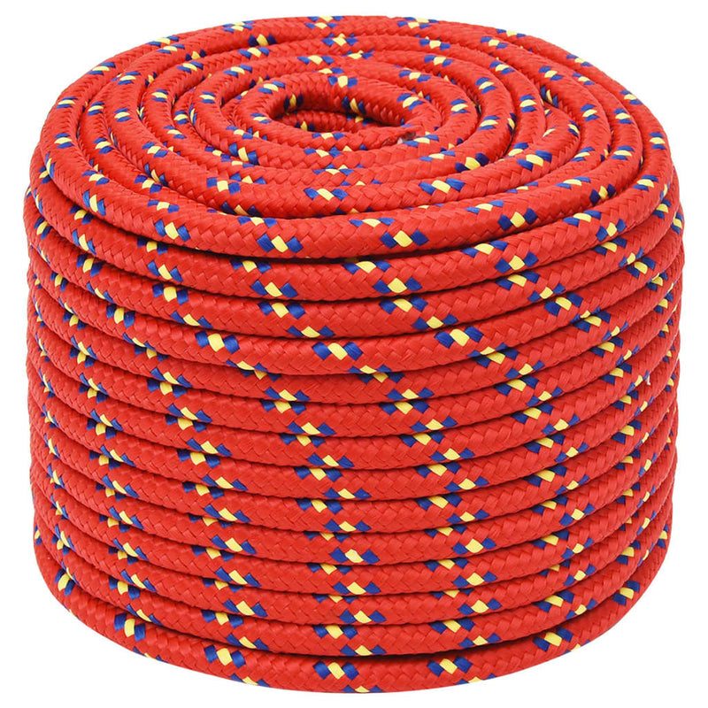 Load image into Gallery viewer, Vidaxl boottouw 14 mm 25 m polypropyleen rood