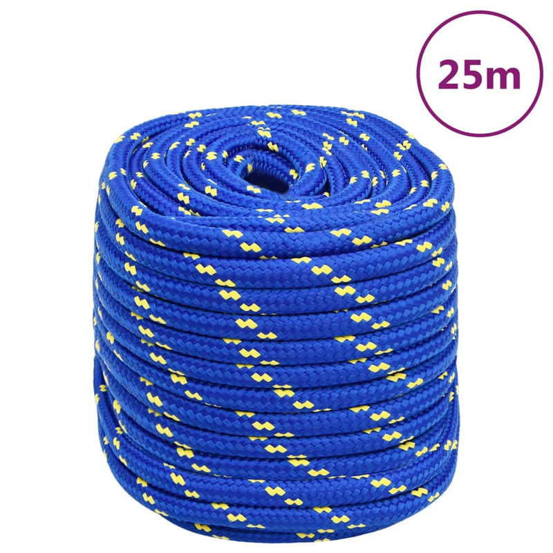 Load image into Gallery viewer, Vidaxl boottouw 18 mm 25 m polypropeen blauw