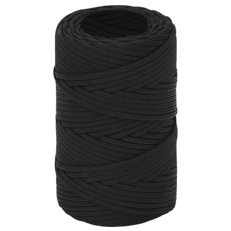 Load image into Gallery viewer, Vidaxl boottouw 2 mm 250 m polypropeen zwart