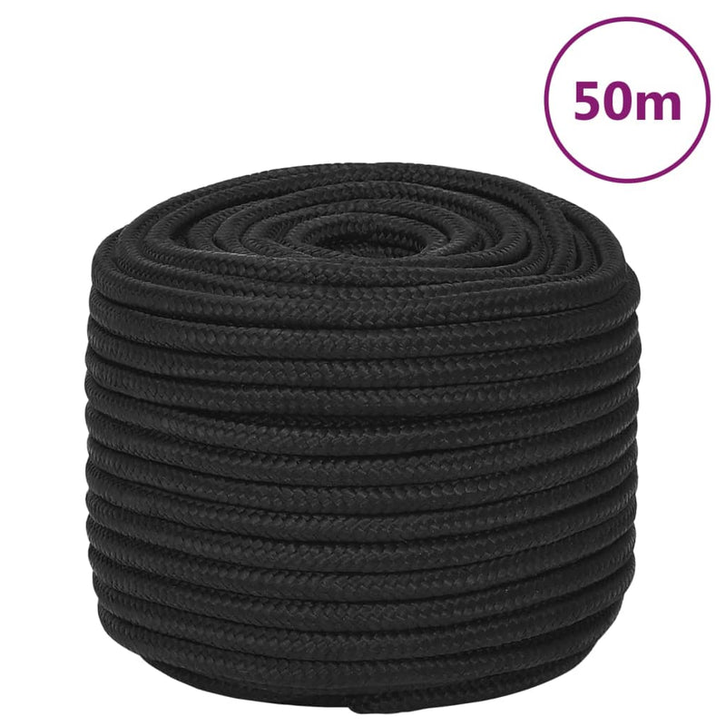 ギャラリービューアに画像をロードする, Vidaxl boottouw 14 mm 50 m polypropeen zwart
