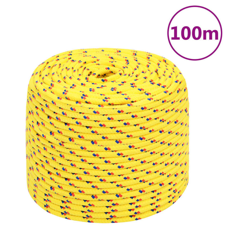 Load image into Gallery viewer, Vidaxl boottouw 10 mm 100 m polypropyleen geel
