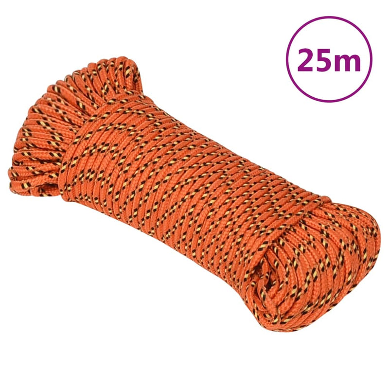 Load image into Gallery viewer, Vidaxl boottouw 3 mm 25 m polypropyleen oranje