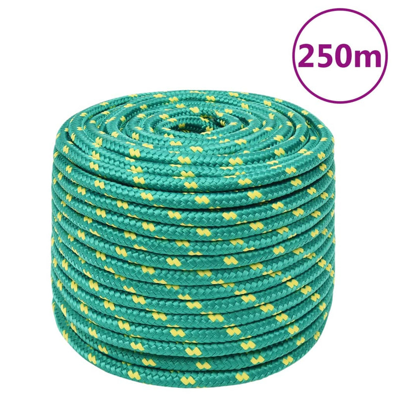 Load image into Gallery viewer, Vidaxl boottouw 12 mm 250 m polypropyleen groen