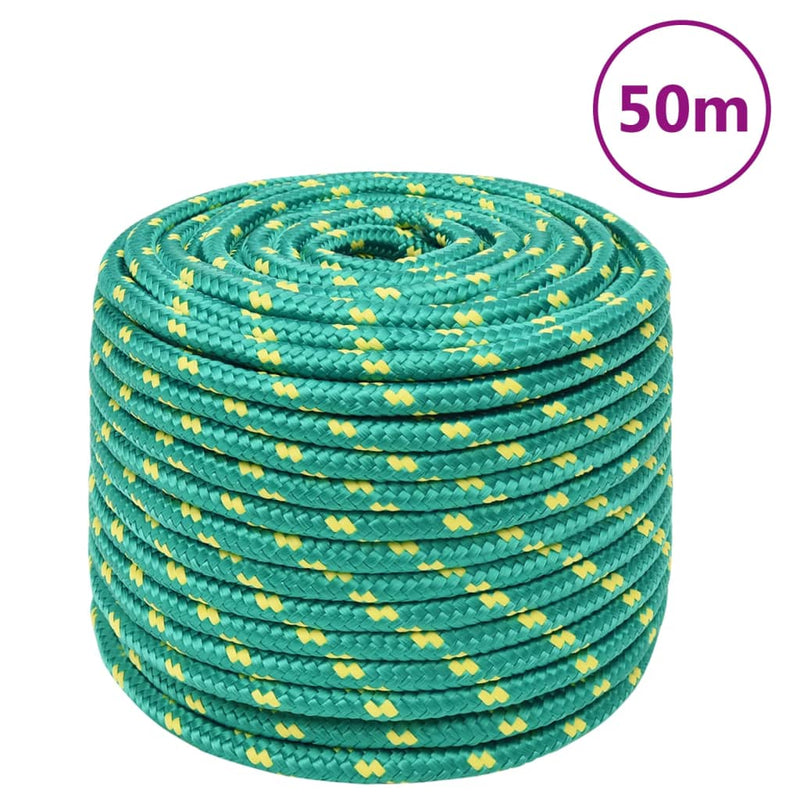 Load image into Gallery viewer, Vidaxl boottouw 14 mm 50 m polypropyleen groen