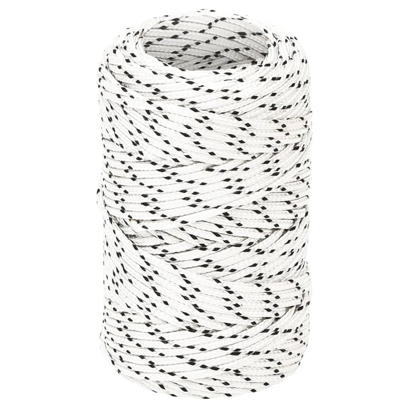 Load image into Gallery viewer, Vidaxl boottouw gevlochten 2 mmx25 m polyester wit