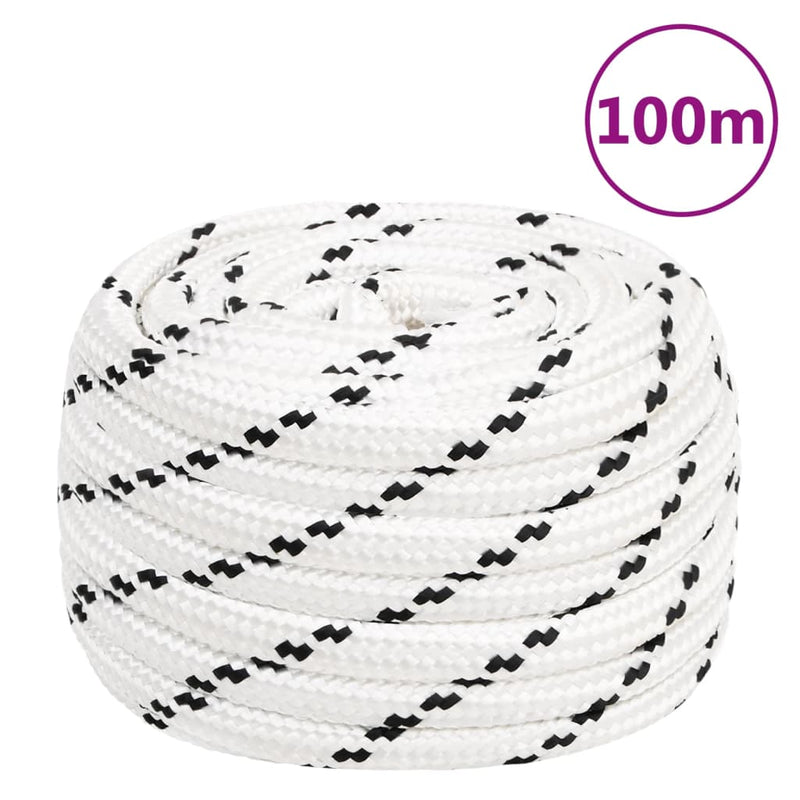 Load image into Gallery viewer, Vidaxl werktouw 18 mm 100 m polyester wit
