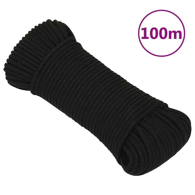 ギャラリービューアに画像をロードする, Vidaxl werktouw 3 mm 100 m polyester zwart