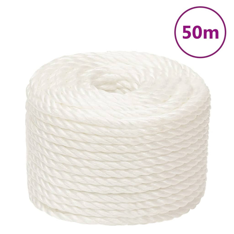 Load image into Gallery viewer, Vidaxl werktouw 10 mm 50 m polypropeen wit