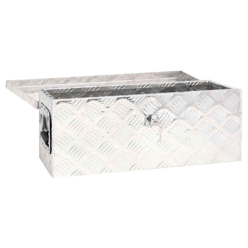 Load image into Gallery viewer, Vidaxl opbergbox 60x23,5x23 cm aluminium zilverkleurig