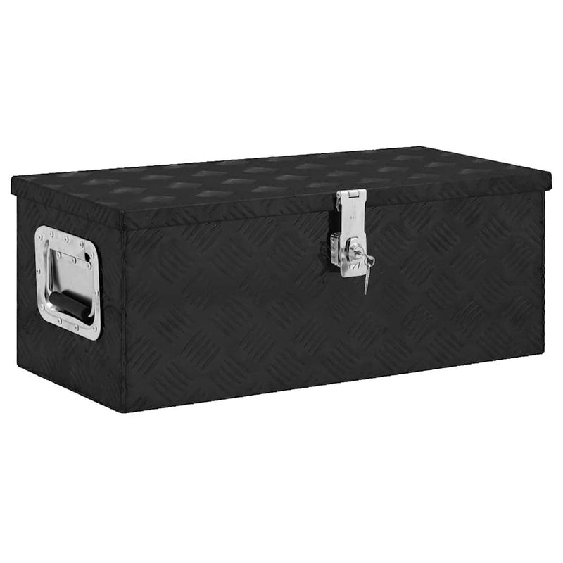Load image into Gallery viewer, Vidaxl opbergbox 70x31x27 cm aluminium zwart