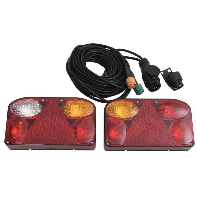 Load image into Gallery viewer, Vidaxl aanhangerlampen 2 st klassiek peertje 12 v 23x6x13 cm rood