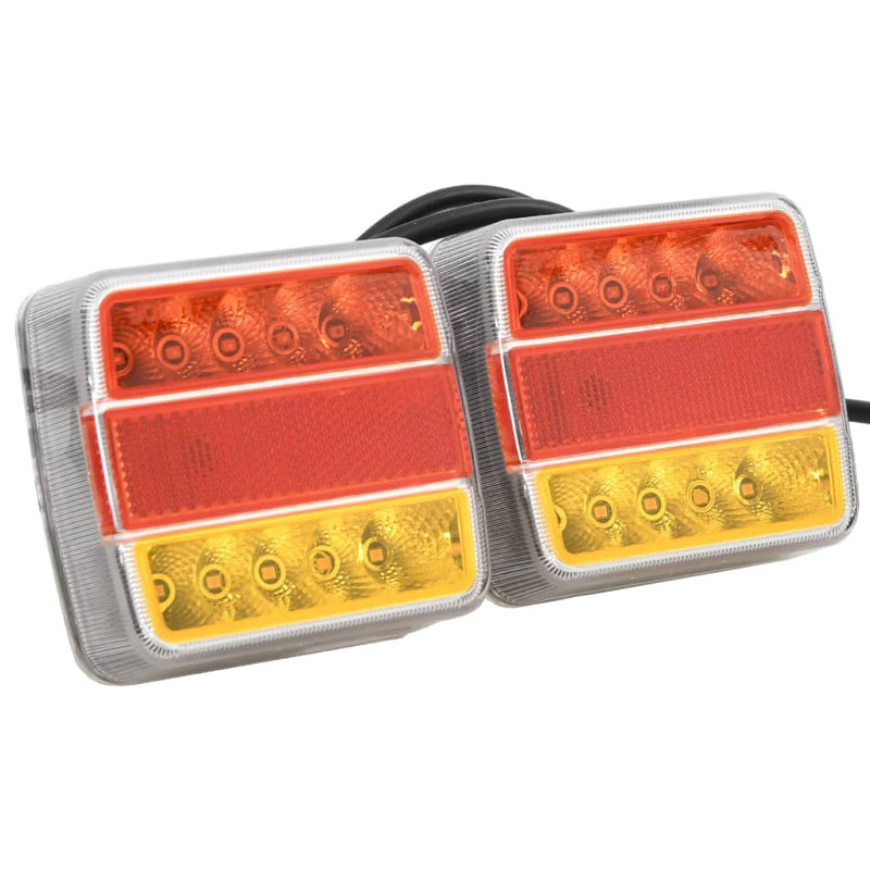 Load image into Gallery viewer, Vidaxl aanhangerlampen 2 st led-lamp 12 v 10,5x7,5x10 cm rood
