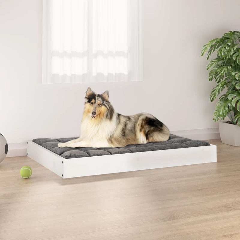 Load image into Gallery viewer, Vidaxl hondenmand 91,5x64x9 cm massief grenenhout wit