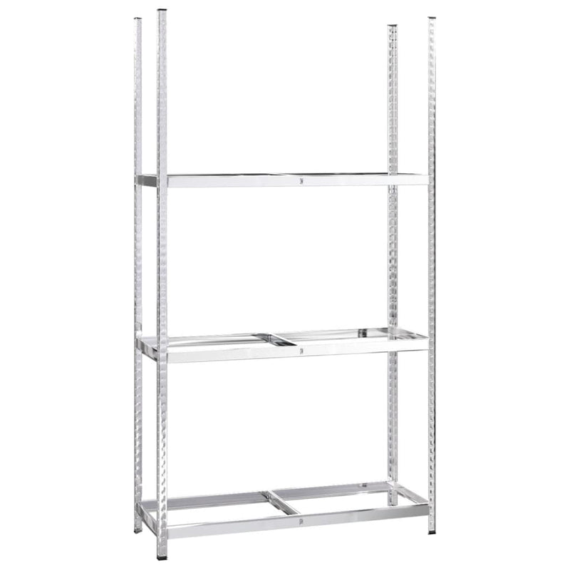 Load image into Gallery viewer, VidaXL Bandenrek 3-laags 110x40x200 cm staal zilverkleurig