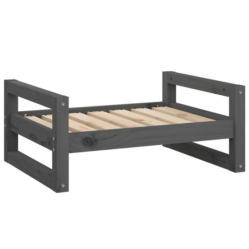 Load image into Gallery viewer, Vidaxl hondenmand 65,5x50,5x28 cm massief grenenhout grijs