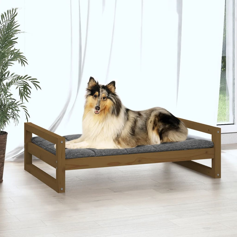 Load image into Gallery viewer, Vidaxl hondenmand 95,5x65,5x28 cm massief grenenhout honingbruin