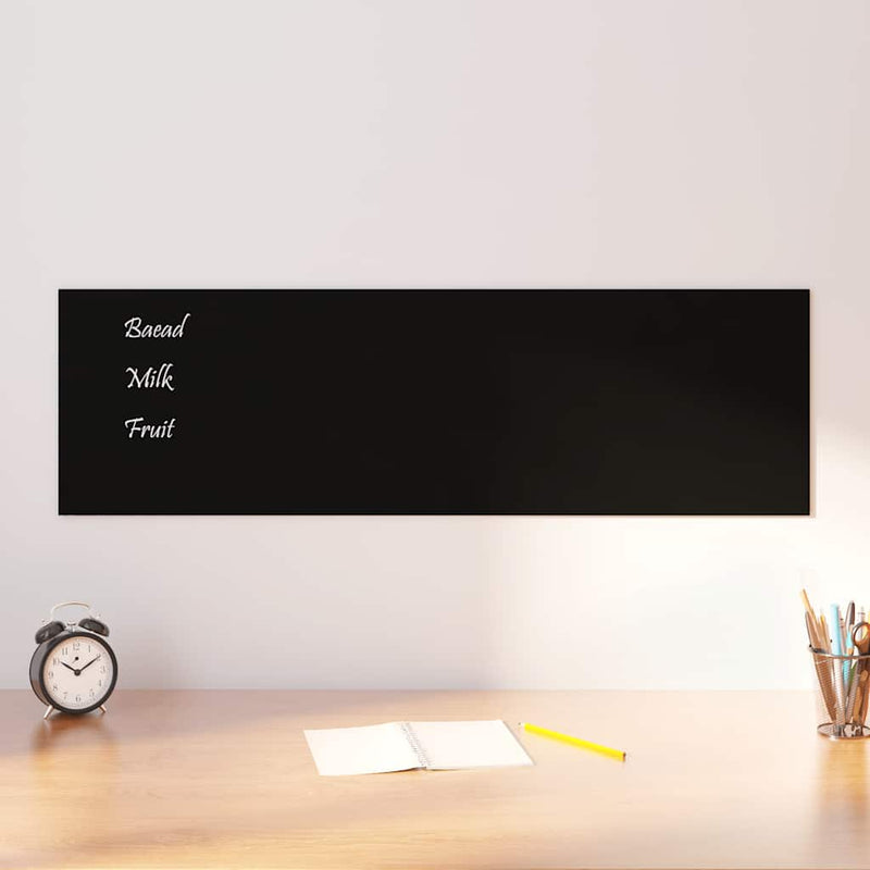 Load image into Gallery viewer, Vidaxl magneetbord voor aan de wand 100x30 cm gehard glas zwart