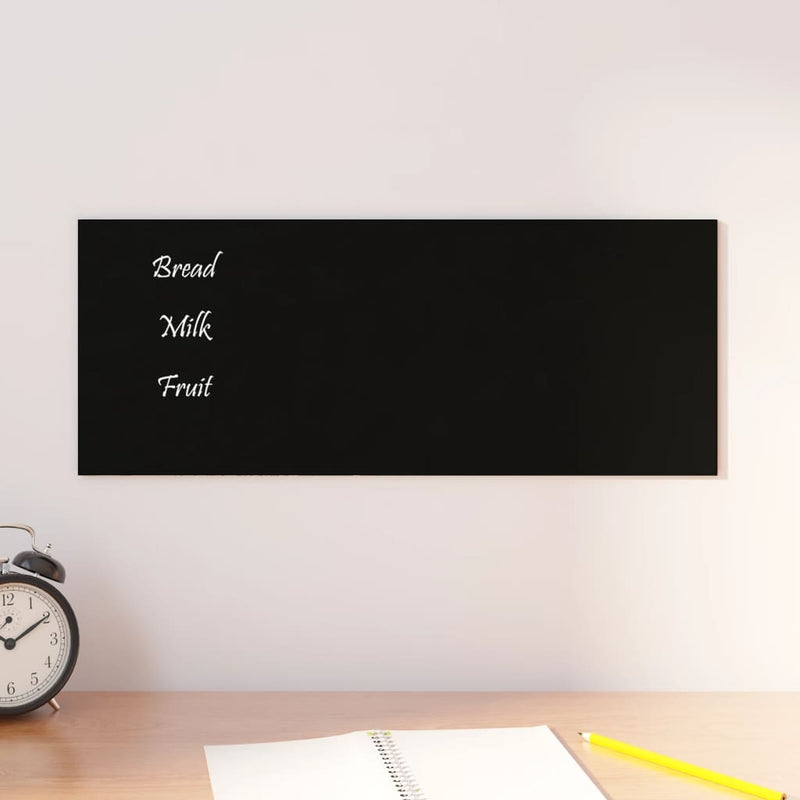Load image into Gallery viewer, VidaXL Magneetbord voor aan de wand 50x20 cm gehard glas zwart