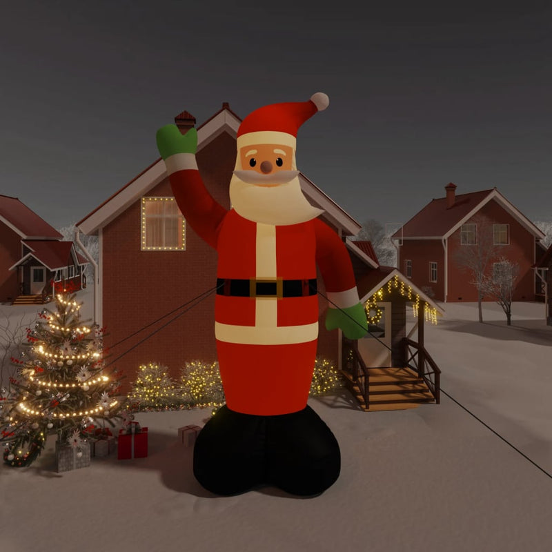 ギャラリービューアに画像をロードする, Vidaxl kerstman met led-verlichting opblaasbaar 820 cm