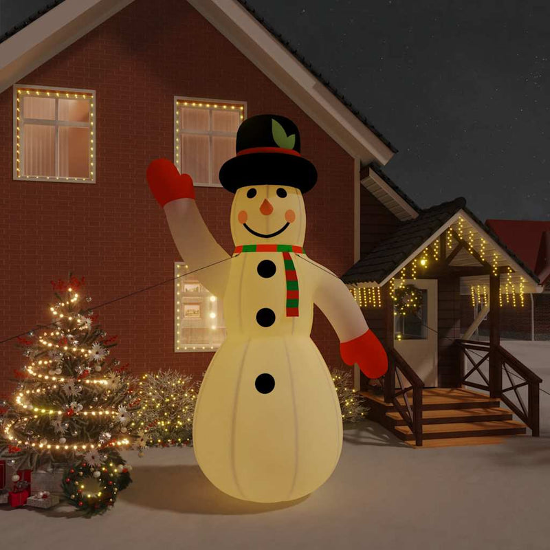 Load image into Gallery viewer, Vidaxl sneeuwpop met led's opblaasbaar 455 cm
