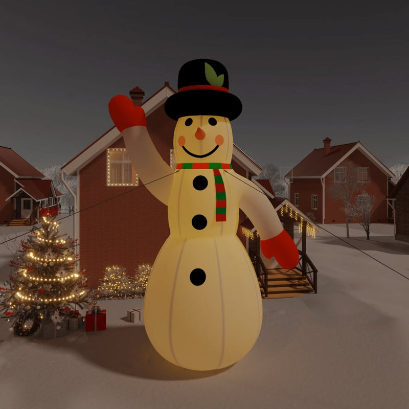 Load image into Gallery viewer, Vidaxl sneeuwpop opblaasbaar met led's 805 cm