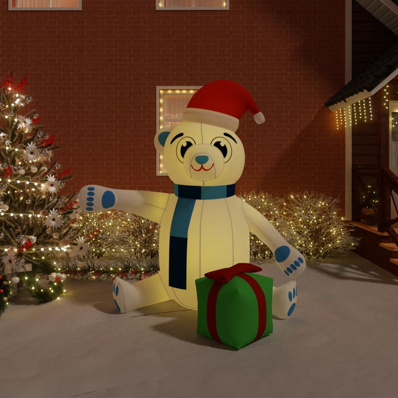 Load image into Gallery viewer, Vidaxl kerstbeer met led's opblaasbaar 240 cm