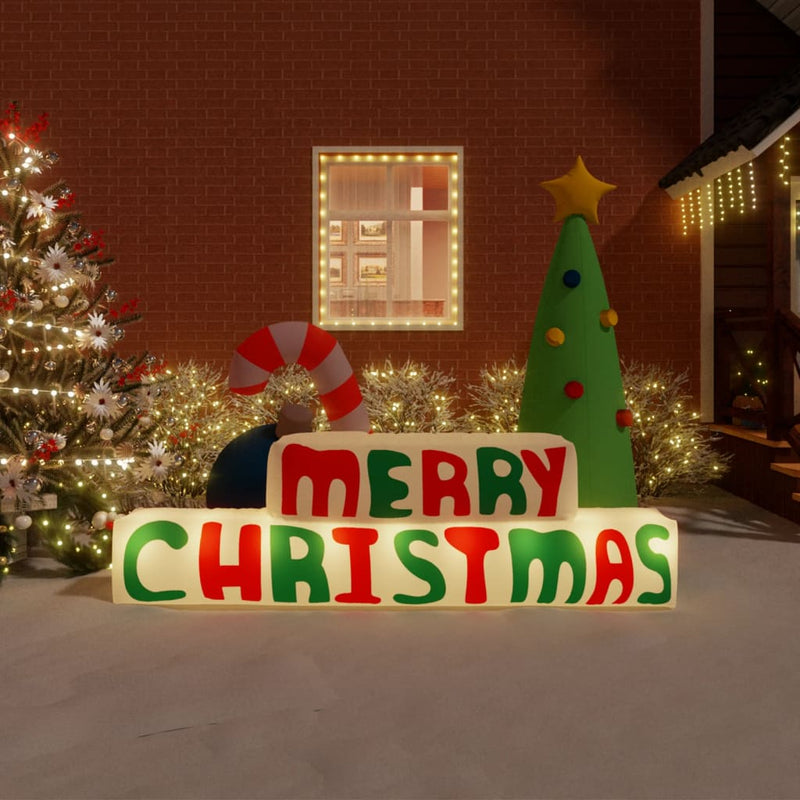 Load image into Gallery viewer, Vidaxl decoratie merry christmas met led's opblaasbaar 197 cm
