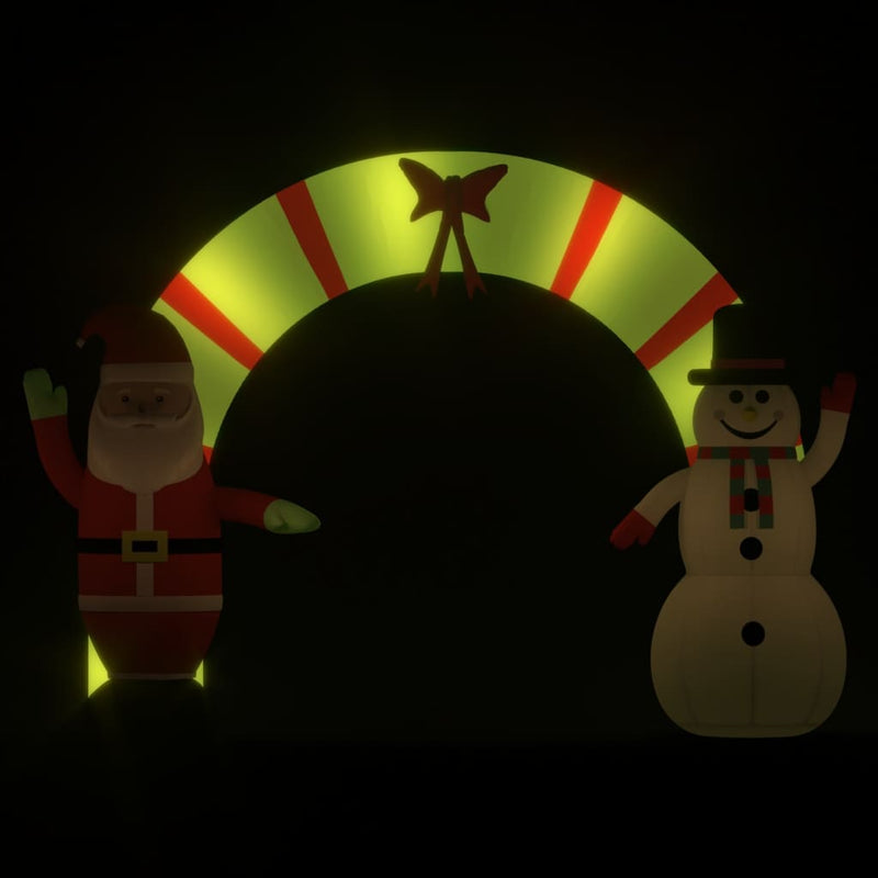 Load image into Gallery viewer, VidaXL Kerstboog opblaasbaar met LED's 270 cm