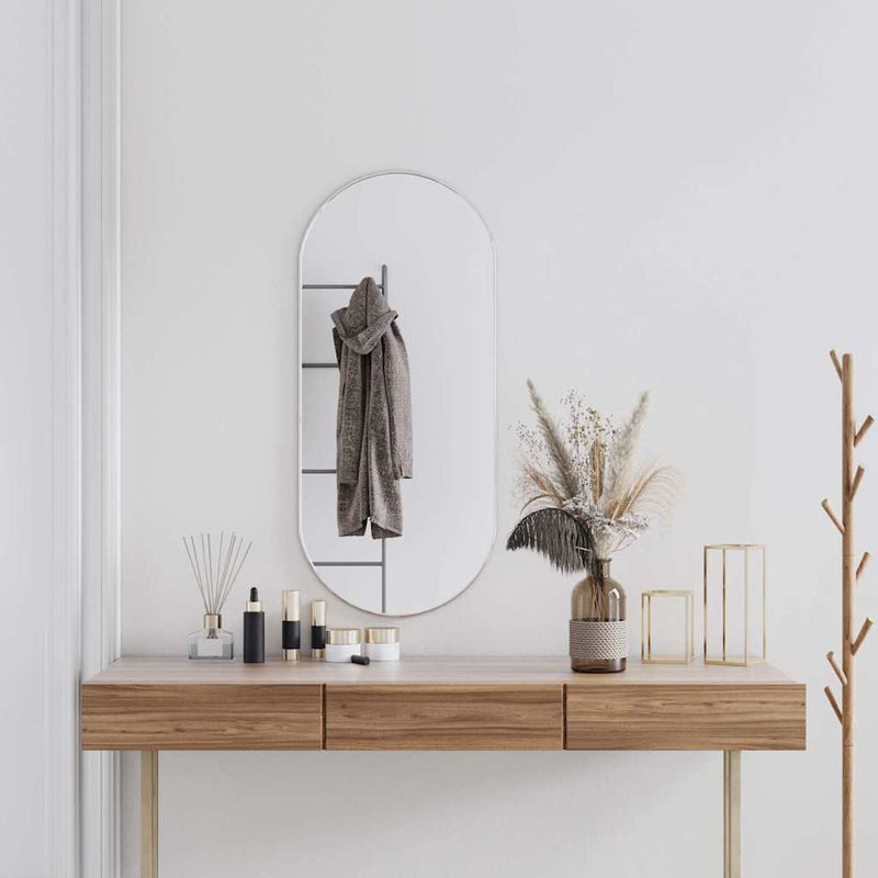 Load image into Gallery viewer, Vidaxl wandspiegel 100x45 cm ovaal zilverkleurig