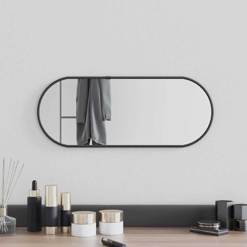 Load image into Gallery viewer, Vidaxl wandspiegel 50x20 cm ovaal zwart