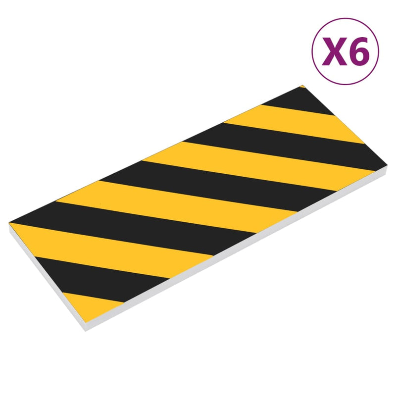 Load image into Gallery viewer, VidaXL Muurbeschermers 6 st 50x10x2 cm EVA-schuim geel en zwart