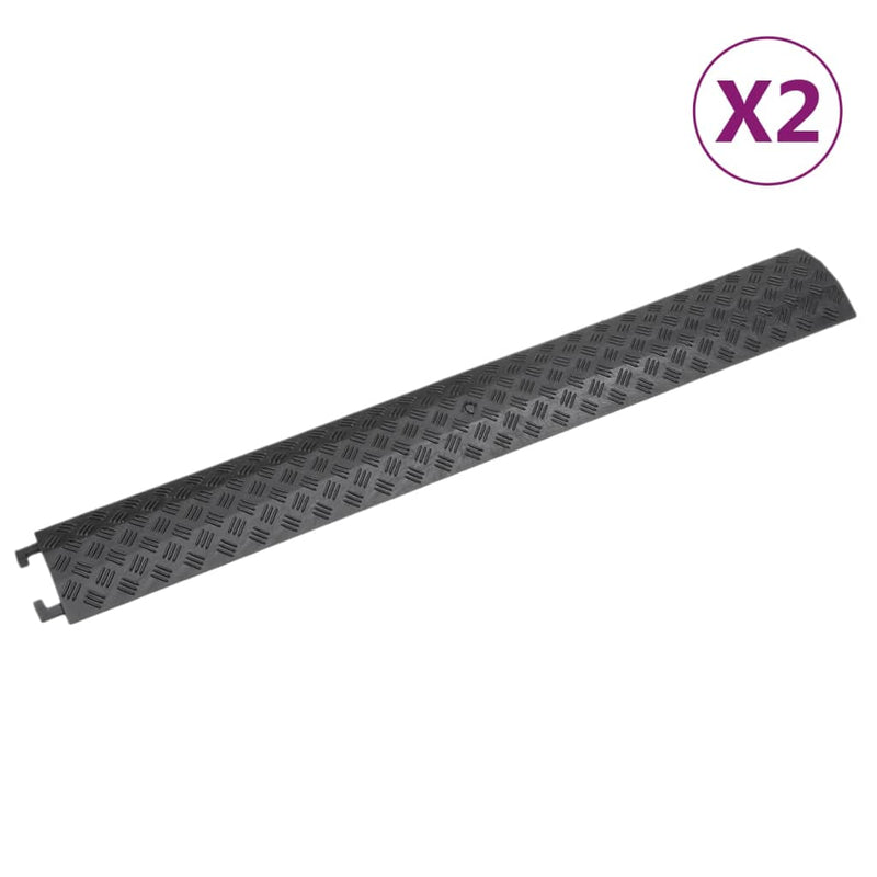 Load image into Gallery viewer, Vidaxl kabelbeschermers drempel 2 st 98,5 cm zwart