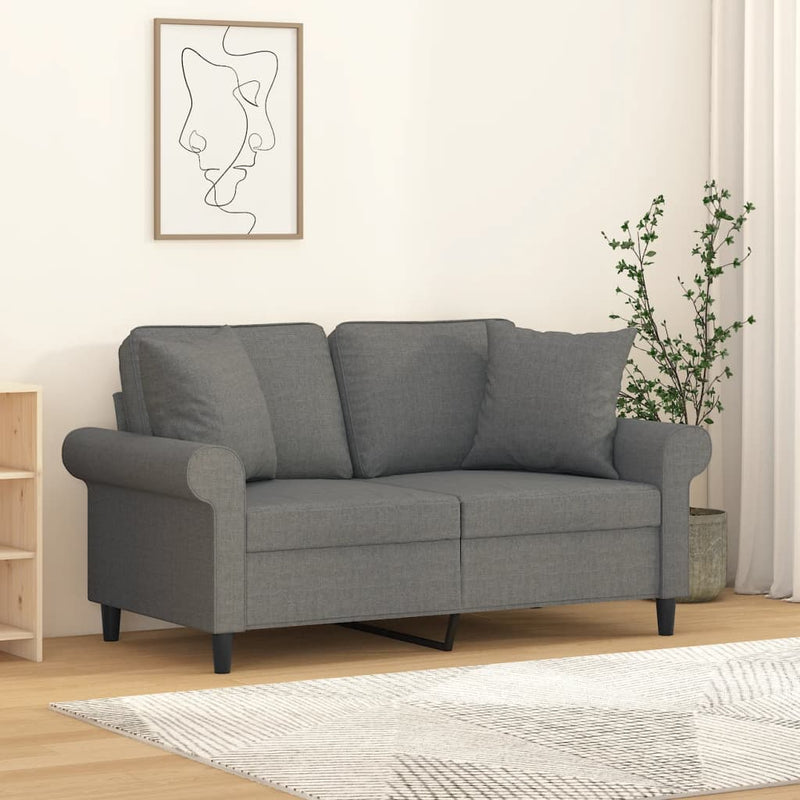Load image into Gallery viewer, Vidaxl sierkussens 2 st 40x40 cm stof donkergrijs