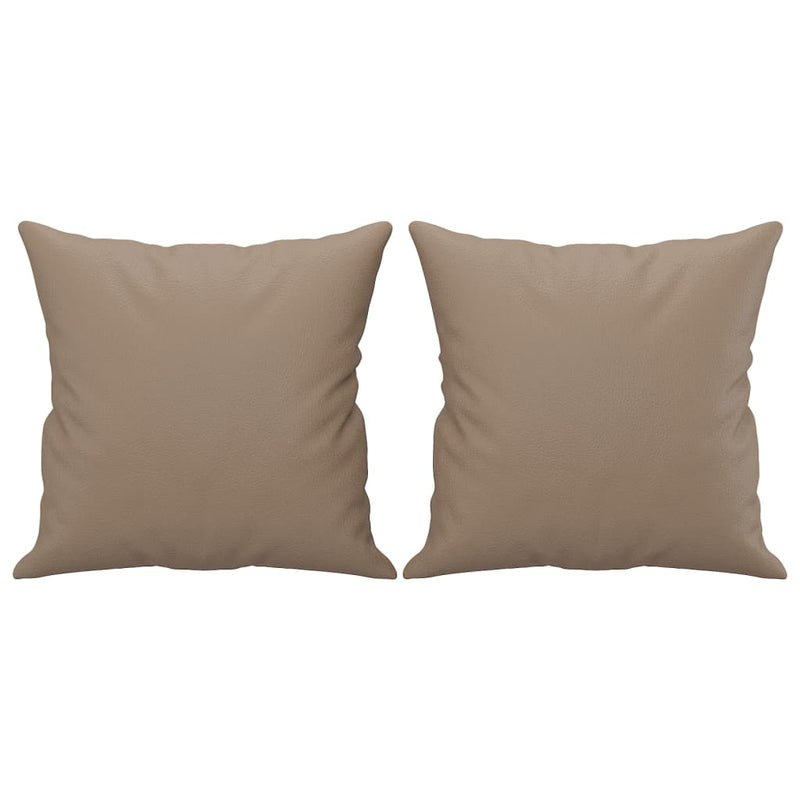 Load image into Gallery viewer, Vidaxl sierkussens 2 st 40x40 cm kunstleer cappuccino