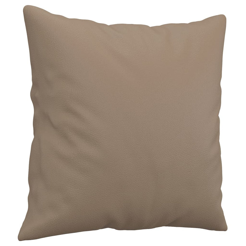 Load image into Gallery viewer, Vidaxl sierkussens 2 st 40x40 cm kunstleer cappuccino